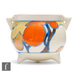 Clarice Cliff - Orange Autumn - A small cauldron circa 1931, hand painted with a stylised tree and