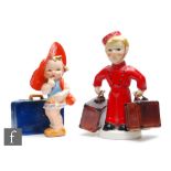 Goebel - A 1940s/1950s novelty cruet set in the Art Deco style formed as a bell boy dressed in red