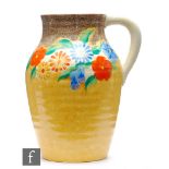 Clarice Cliff - Canterbury Bells - A 10 inch (Isis size) singled handled Lotus jug circa 1932,