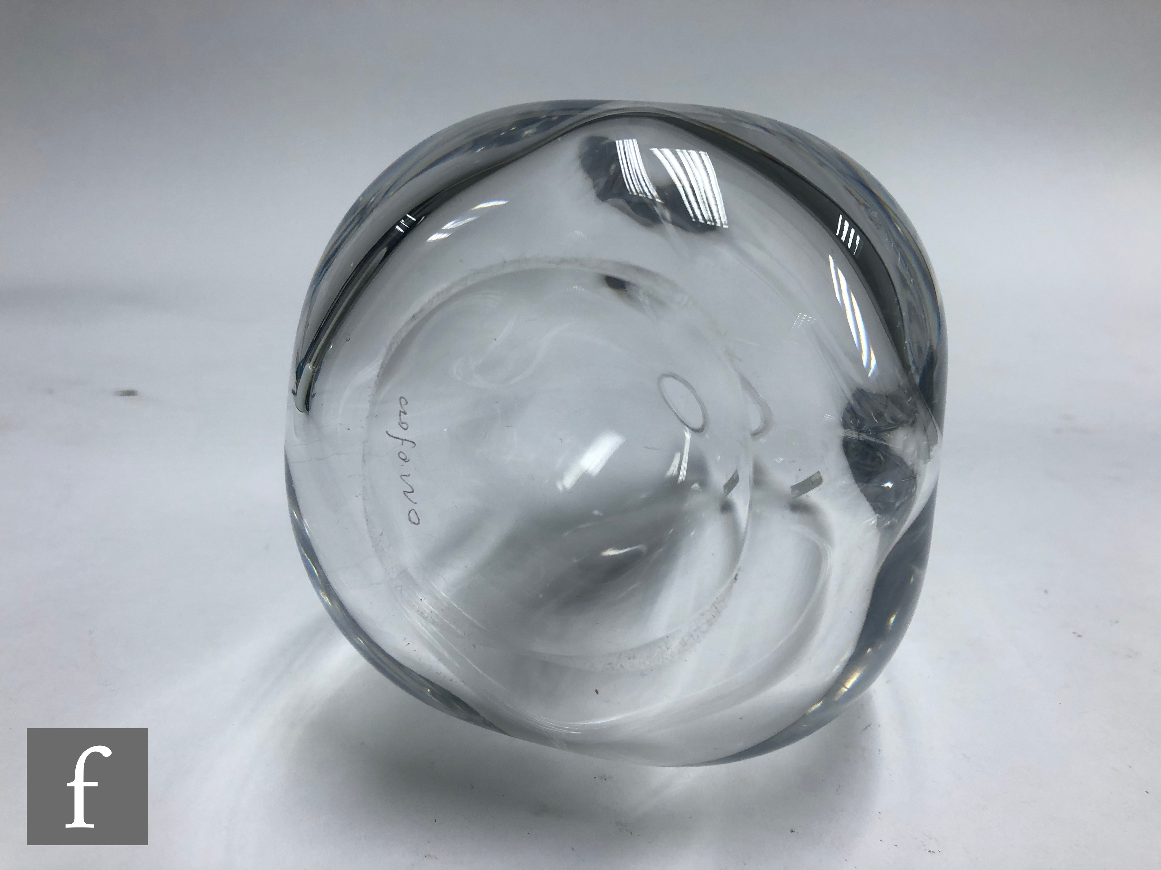 Vicke Lindstrand - Orrefors - A 1930s Persica glass decanter, the ovoid body with optic ribbing, - Image 3 of 3