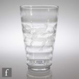 Vicke Lindstrand - Orrefors - A Pearl Diver glass vase circa 1931, of footed form with tapering