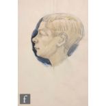 Albert Wainwright (1898-1943) - A portrait of Fred Johnson as a boy, bust length in profile,