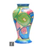 Clarice Cliff - Blue Chintz - A shape 14 Mei Ping vase circa 1932, hand painted with stylised