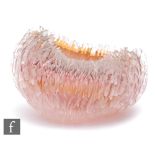 AMENDED DESCRIPTION Hanneka - A large textural and hot work sculptural glass