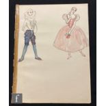 Albert Wainwright (1898-1943) - A sketch depicting a male and female in costume for a performance,