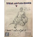 Albert Wainwright (1898-1943) - Theme and Variations, a title page for a sketchbook with a study