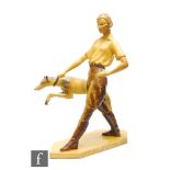 Wade - A 1930s figure 'Christina', modelled as a striding female figure and greyhound, raised on a