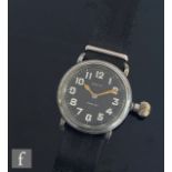 A stainless Steel Zenith Special manual wind, pilots wrist watch with white Arabic numerals to a