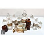 Various named pharmaceutical jars and stoppers, labelled examples include Sodae Bicarb, Tincture
