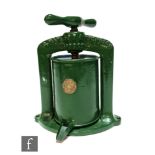 A 19th Century cast iron tincture press by S. Maw Sons & Thompson with trademark brass plaque to