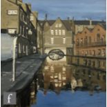 COLIN CARRUTHERS (CONTEMPORARY) - 'Gas Street Basin, Birmingham', oil on canvas, signed and dated '