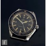 A stainless steel Omega Seamaster 300 military issue, calibre 552 automatic wrist watch within