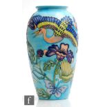 A large Moorcroft Pottery Trial vase decorated in the Kyoto pattern designed by Rachel Bishop,