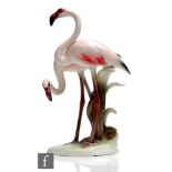 A Keramos model of two flamingos, printed mark, height 21.5cm, S/D.