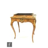 A late 19th Century French walnut and marquetry inlaid jardinière or planter of rectangular form,