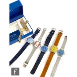 Six assorted wrist watches to include a Favre-Leuba manual and a boxed gilt metal Rotary with