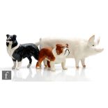 Three Beswick animals comprising Ch Wall Champion Boy 53rd model 1453A, Bulldog Bosun model 1731 and