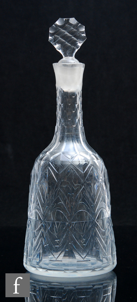 A mid 18th Century English Quart sugarloaf decanter, circa 1765-70, the body cut with shallow