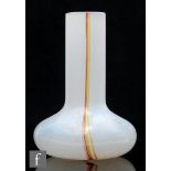 A 20th Century Kosta Boda Rainbow vase, designed by Bertil Vallien, of squat ovoid form with tall