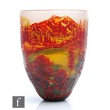 A contemporary Jonathan Harris Four Seasons glass vase, unique trial piece for Aspreys London, of