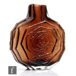 A 20th Century Whitefriars Textured range Banjo vase, designed by Geoffrey Baxter, pattern number
