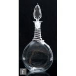 A late 19th Century James Powell and Sons (Whitefriars) glass decanter designed by Harry Powell,