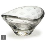 A Kosta Ariel glass bowl, circa 1951 designed by Vicke Lindstrand, of oval section internally