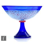 A 20th Century Kosta Boda Heliopora glass tazza, designed by Kjell Engman from the Artist Collection