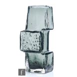 A 20th Century Whitefriars Textured range Drunken Bricklayer vase designed by Geoffrey Baxter,