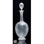 A 19th Century Stourbridge glass decanter, circa 1870, probably Thomas Webb, of footed ovoid form