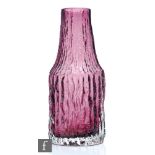 A 20th Century Whitefriars Textured range bottle vase, designed by Geoffrey Baxter, pattern number