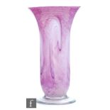 A large 1930s Art Deco Elizabeth Graydon Stannus Graystan vase of flared form, the whole in a