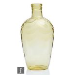 A 20th Century Whitefriars wave ribbed vase, of shouldered ovoid form with ribbed collar neck,