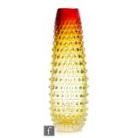A 20th Century Prachen art glass vase designed by Frantisek Koudelka, of tapered ovoid form with