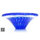 A 1950s Kosta Unik Aura type glass bowl designed by Vicke Lindstrand, the flared circular form cased