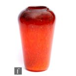 A Monart glass vase, shape QA, of shouldered form, decorated with graduated deep brown mottling