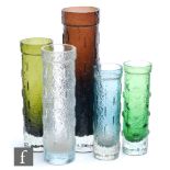 A small group of 20th Century Riihimaki graduated glass vases, designed by Tamara Aladin, model