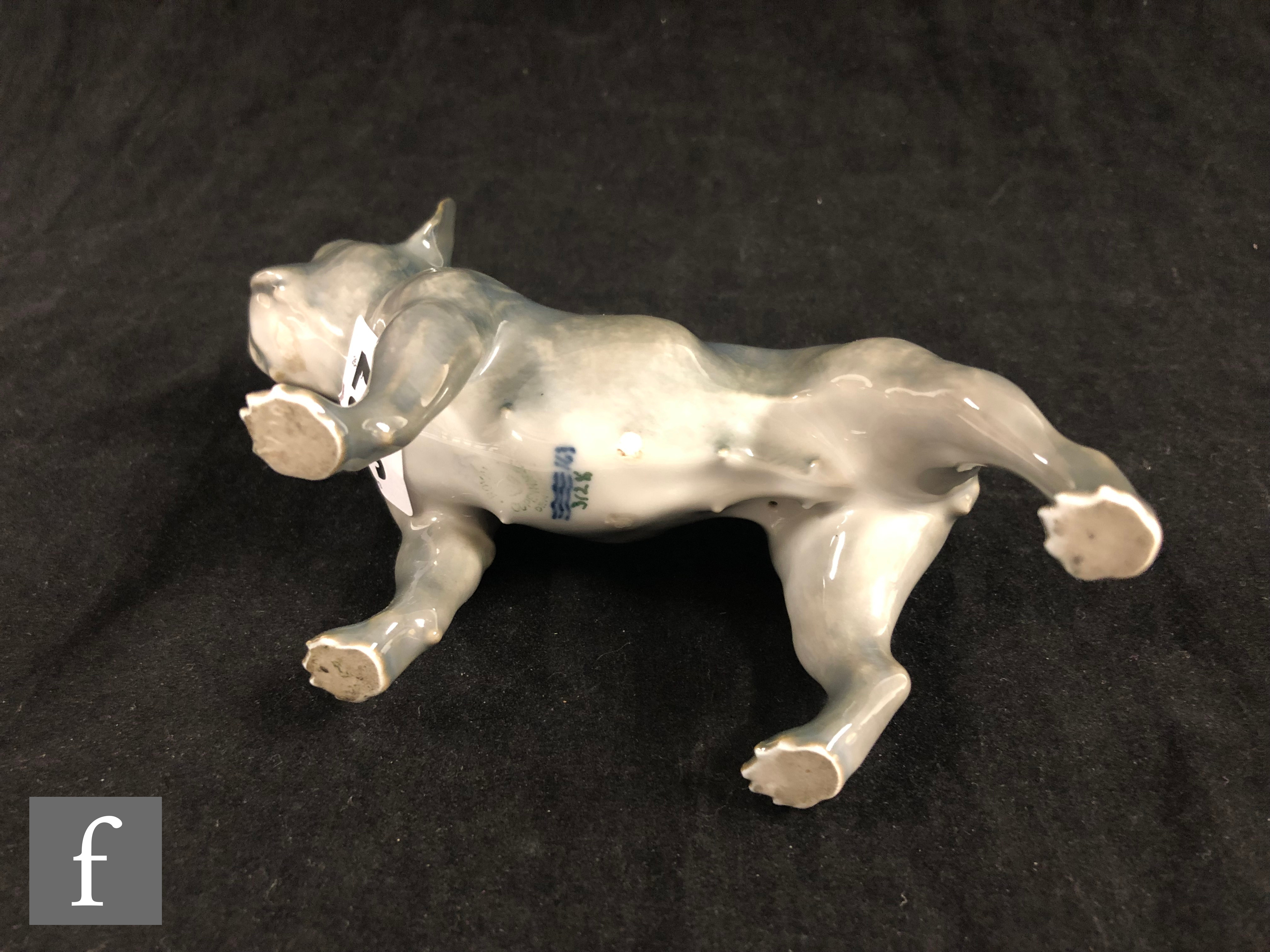 A Royal Copenhagen study of a standing French Bulldog, numbered 163 3128 to base, length 16cm. - Image 5 of 5