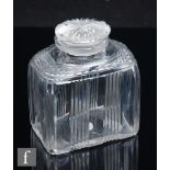 A late Georgian Anglo-Irish clear cut crystal tea caddy, circa 1820, of rounded shouldered form, cut