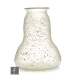 A Loetz Cephalonia range glass vase circa 1904, of bulbous waisted form with everted rim, the Candia