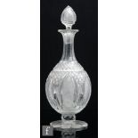 A Victorian glass decanter, probably Thomas Webb & Sons, circa 1870-1880, of ovoid form with