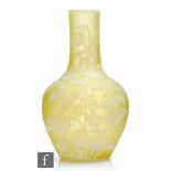 A large late 19th Century Thomas Webb & Sons cameo glass vase of shouldered ovoid form with collar