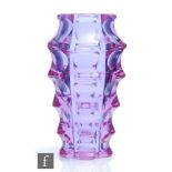 A 20th Century Moser Alexandrite Karlsbad glass vase, of heavy walled shouldered ovoid form with