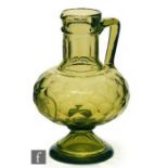 A continental ewer circa 1900 in the Renaissance style, probably German, with conical foot rising to