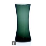 A 20th Century Whitefriars glass vase designed by Geoffrey Baxter, of waisted cylinder form in