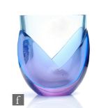 A 20th Century Nuutajärvi Notsjö dichroic glass vase, designed by Kaj Franck, of ovoid form with V