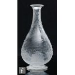 A late 19th Century Stourbridge clear crystal glass decanter, possibly Thomas Webb & Sons, the
