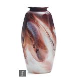 A 20th Century Gray-Stan glass vase, circa 1930, designed by Elizabeth Graydon-Stannus, of ovoid