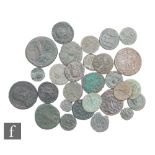Roman - Various bronze coins Constantine, Crispus, Probus, Julian II, Tetricus, and others. (qty)