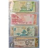 Various - A collection of African bank notes to include, Malawi, Gambia, Zambia in vinyl album,